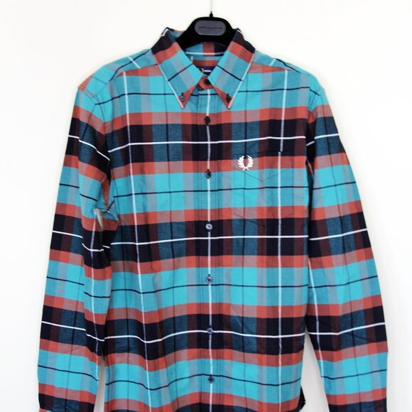 BNWT AW23 FRED PERRY BRUSHED TARTAN SHIRT S - Picture 2 of 11